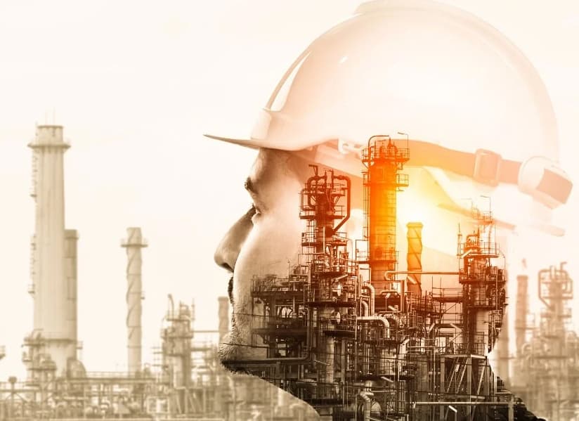 Industrial plant background